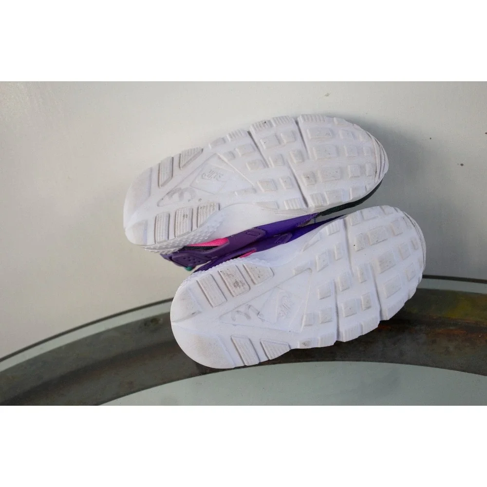 Nike Toddler Huarache Run Ultra Green/Purple Running Sneaker BQ7098-300 Size 9C